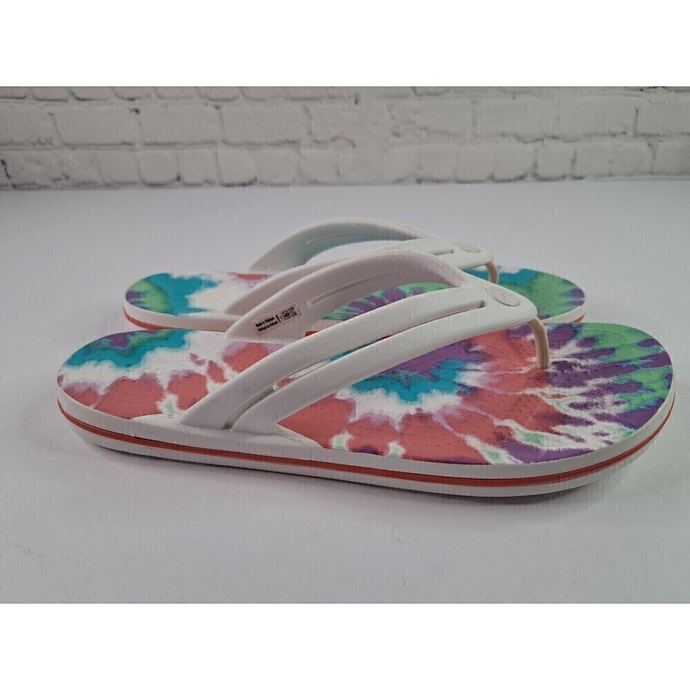 Crocs Crocband Tie Dye Flip Flop Sandal Women's Size 11 NWOT - Picture 2 of 5